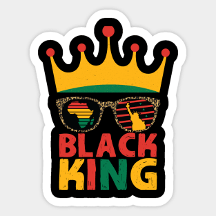 Young Black King Crown African American Kids Boys 1865 Juneteenth Sticker